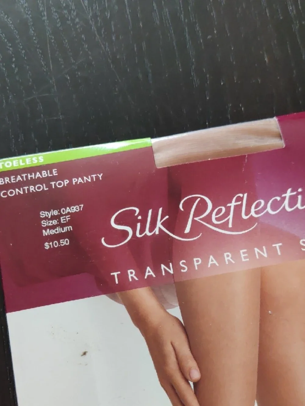 Hanes Silk Reflections Transparent Sheer Toeless Hosiery - Light & Medium Nude